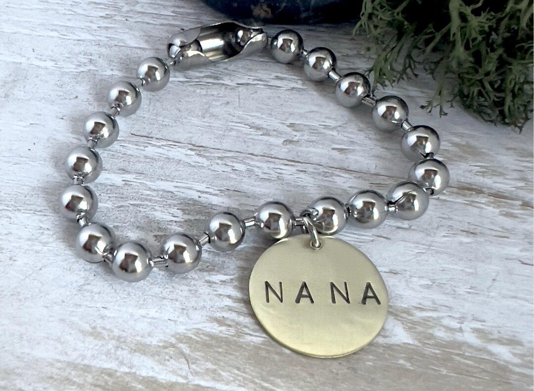 Personalized Bracelet Name Charm Bracelet Mixed Metal Jewelry